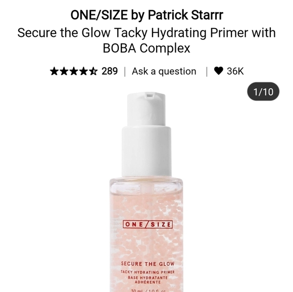 NIB ONE SIZE SECURE THE GLOW TACKY HYDRATING PRIMER - Picture 1 of 16